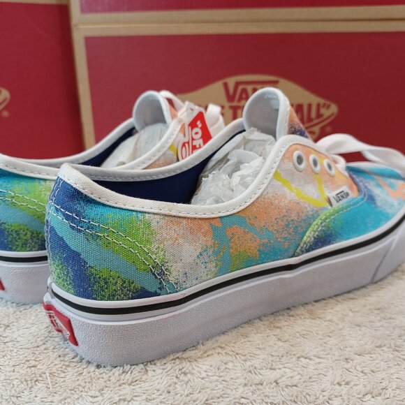 Vans Men's 4.5/Women's 6 Authentic Retro Mart Green/Blue/True White VN0A348A40L - Picture 11 of 12